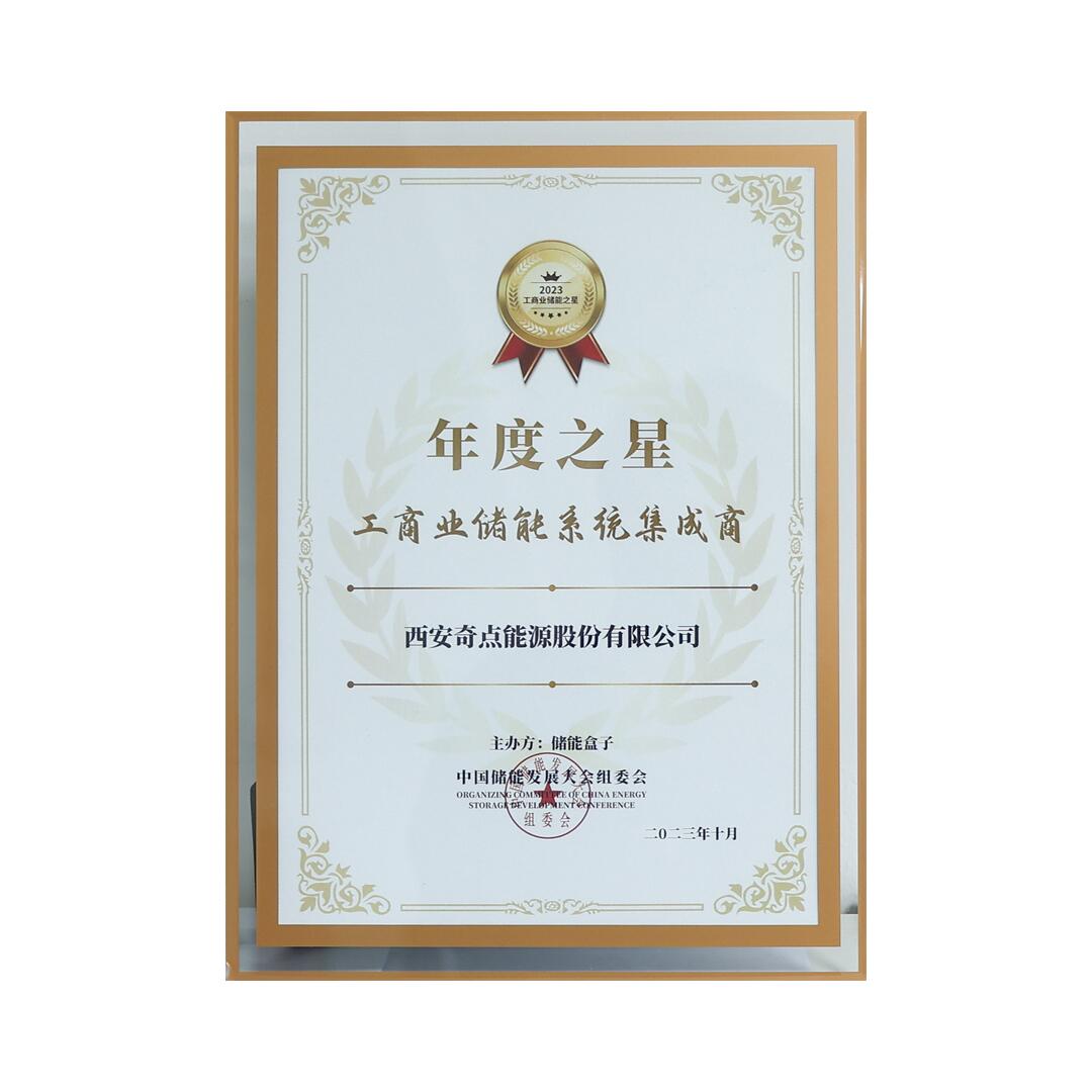 年度之星工商业储能系统集成商