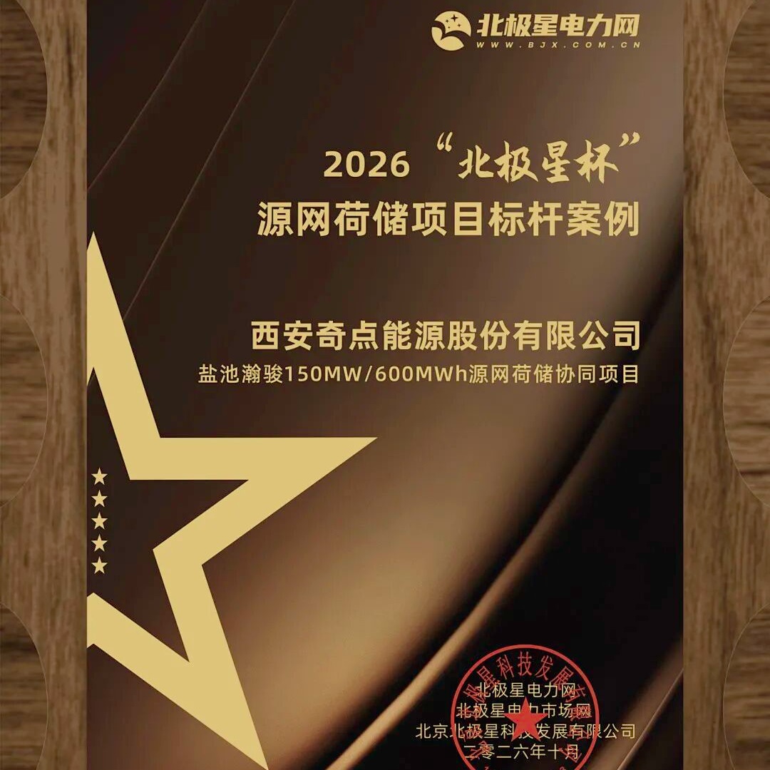“北极星杯”揭晓：奇点能源入选源网荷储项目标杆案例